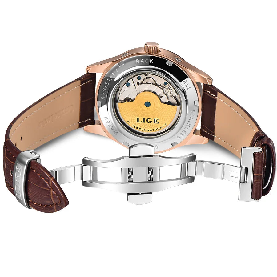 LIGE Women’s Automatic Tourbillon Watch