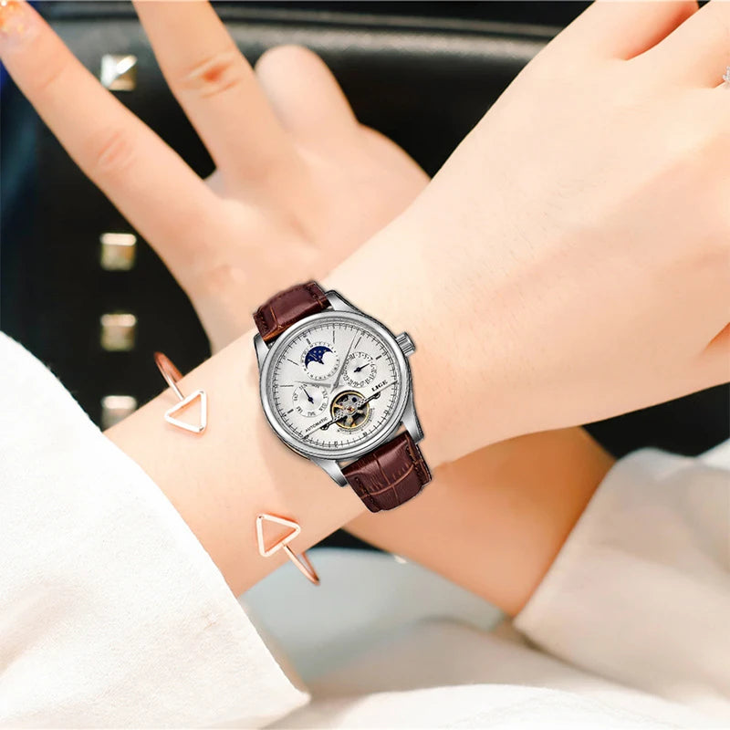 LIGE Women’s Automatic Tourbillon Watch