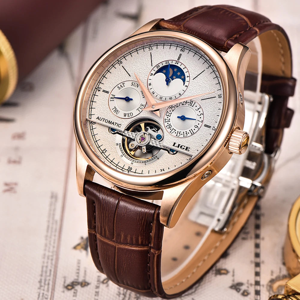 LIGE Women’s Automatic Tourbillon Watch