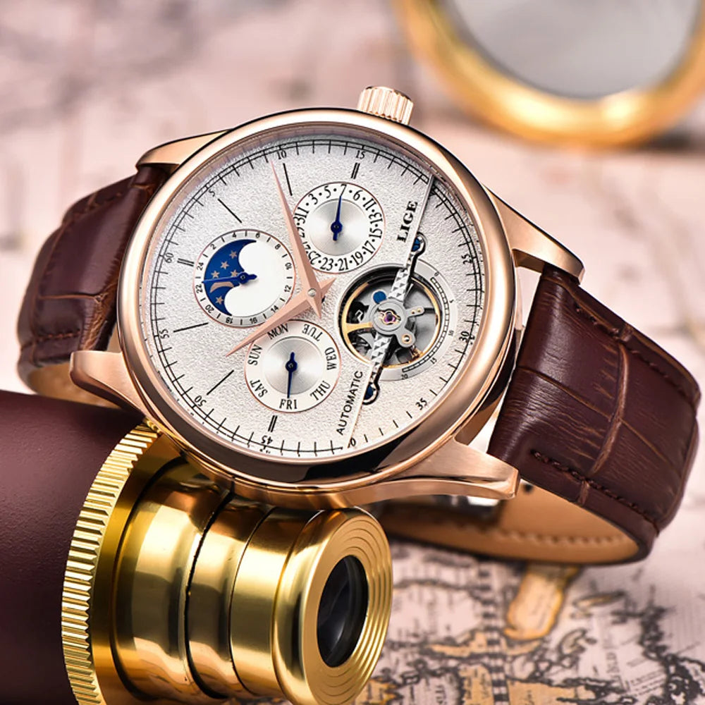 LIGE Women’s Automatic Tourbillon Watch