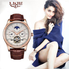 LIGE Women’s Automatic Tourbillon Watch