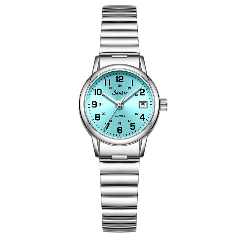 SUNKTA Women's Golden Stainless Steel Watch
