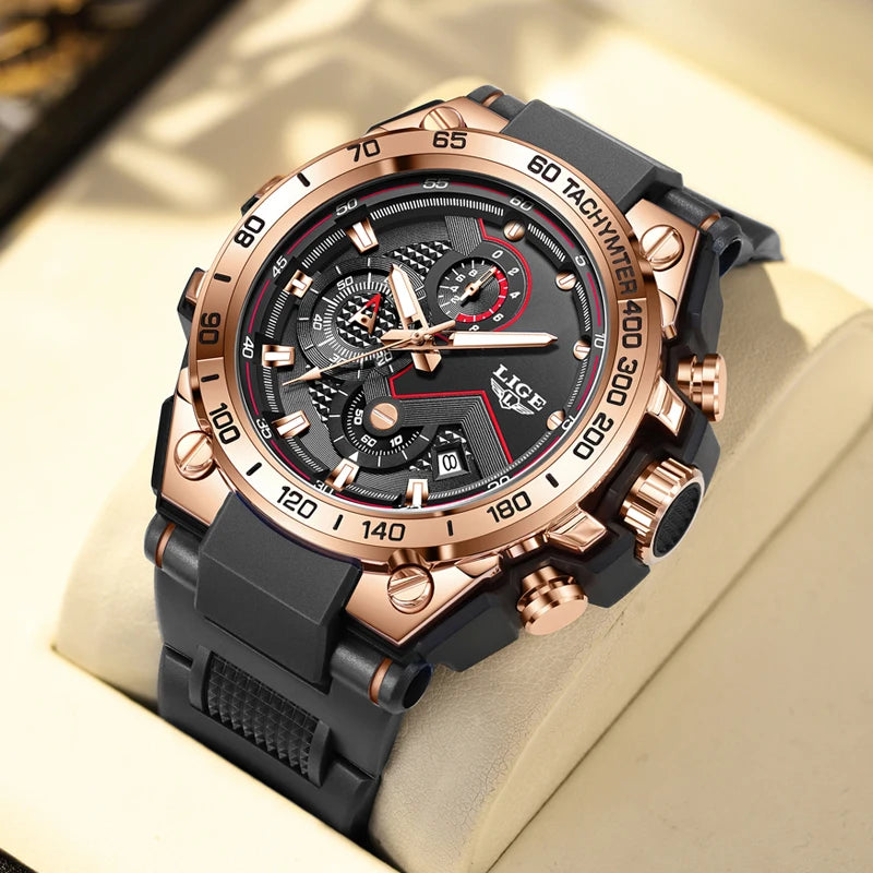 LIGE Tactical Sports Chronograph Watch
