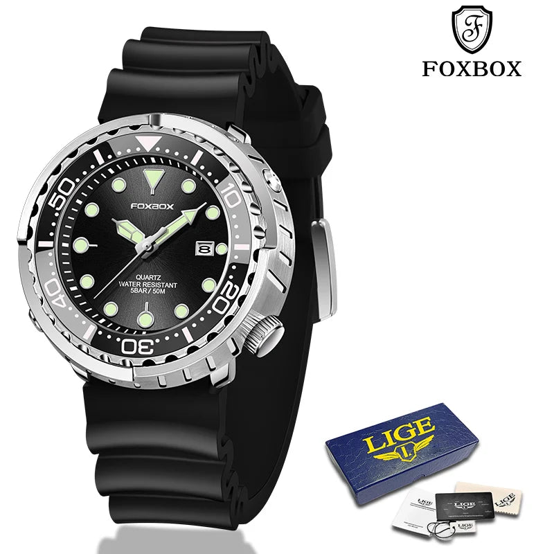 Men’s Chronograph Sport Watch – 50M Waterproof Silicone Edition