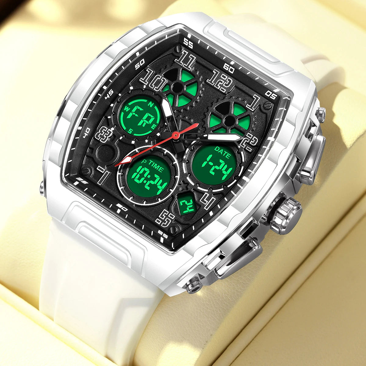 FOXBOX Men's Digital Multifunctional Alarm Watch