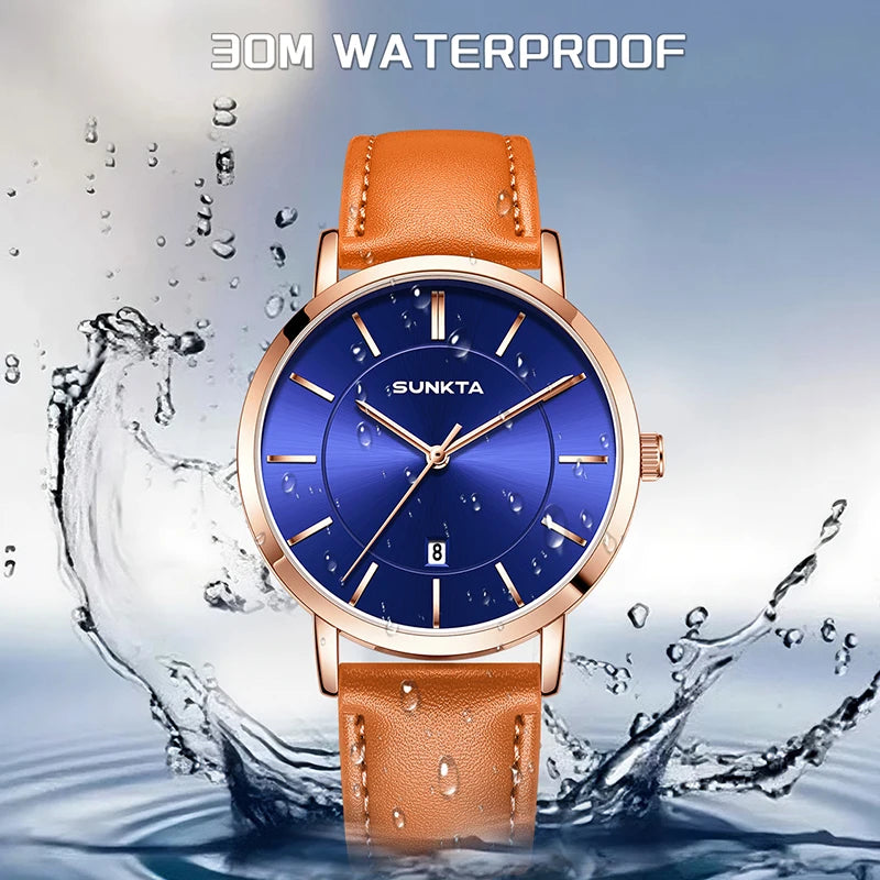 SUNKTA Quartz Business Watch – Premium Waterproof Edition