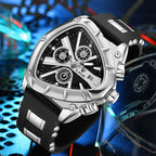 LIGE Men's Triangle Sports Chronograph Watch