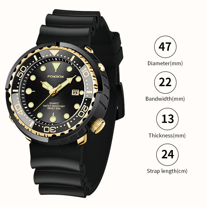 Men’s Chronograph Sport Watch – 50M Waterproof Silicone Edition