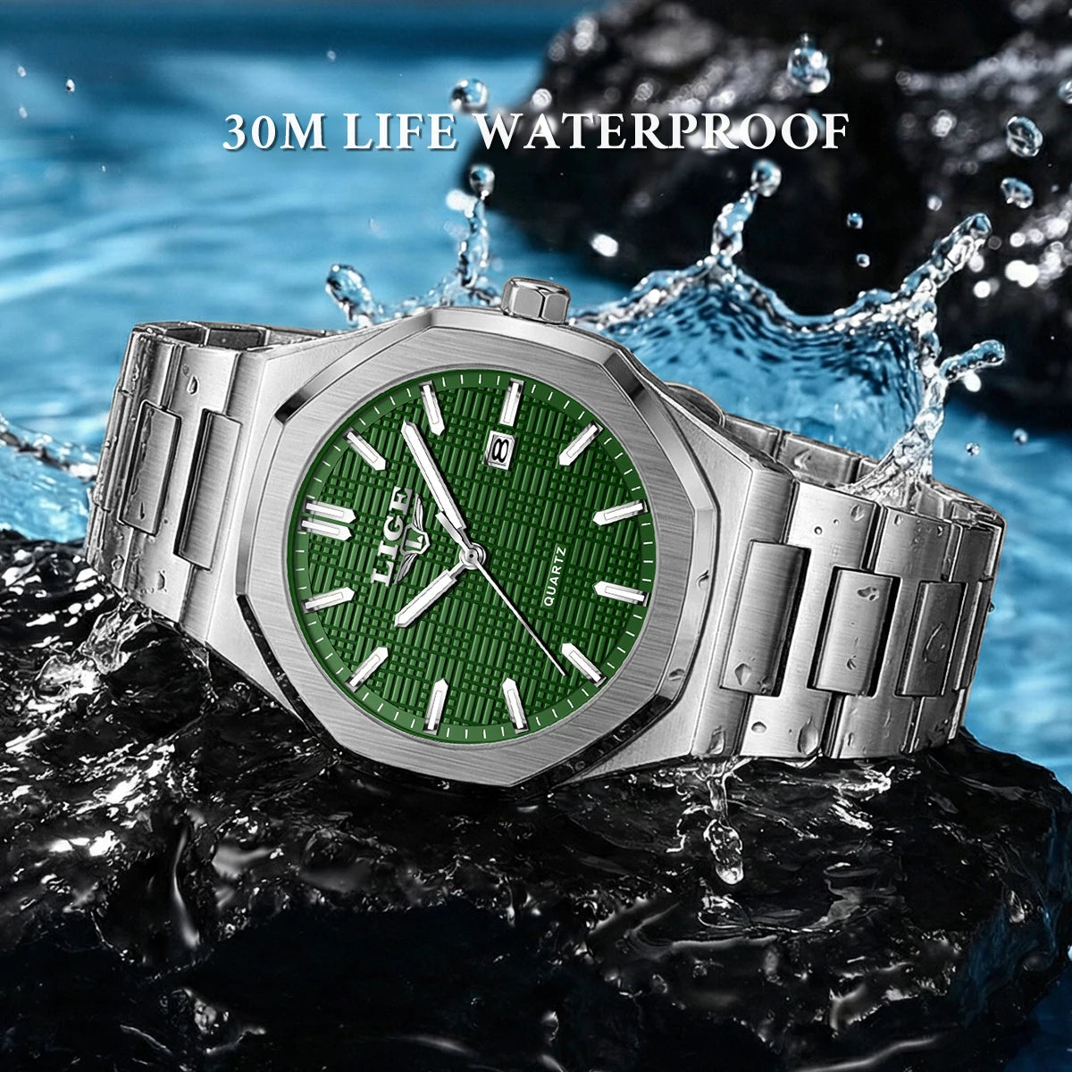 LIGE Luxury Business Quartz Watch