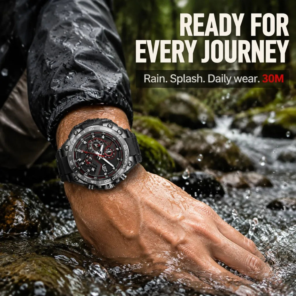 LIGE Tactical Sports Chronograph Watch