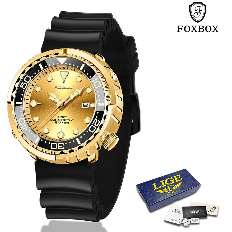 Men’s Chronograph Sport Watch – 50M Waterproof Silicone Edition