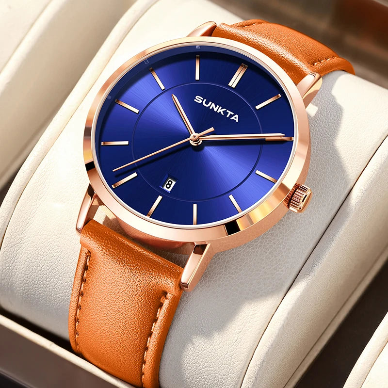 SUNKTA Quartz Business Watch – Premium Waterproof Edition
