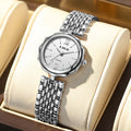 LIGE Elegant Square Quartz Watch – Gold Stainless Steel