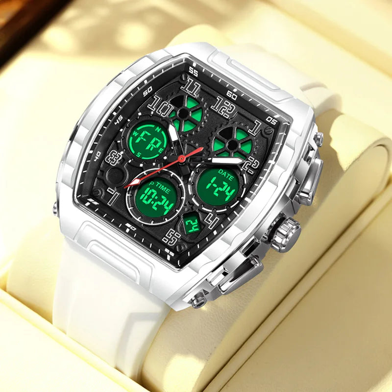 FOXBOX Men's Digital Multifunctional Alarm Watch
