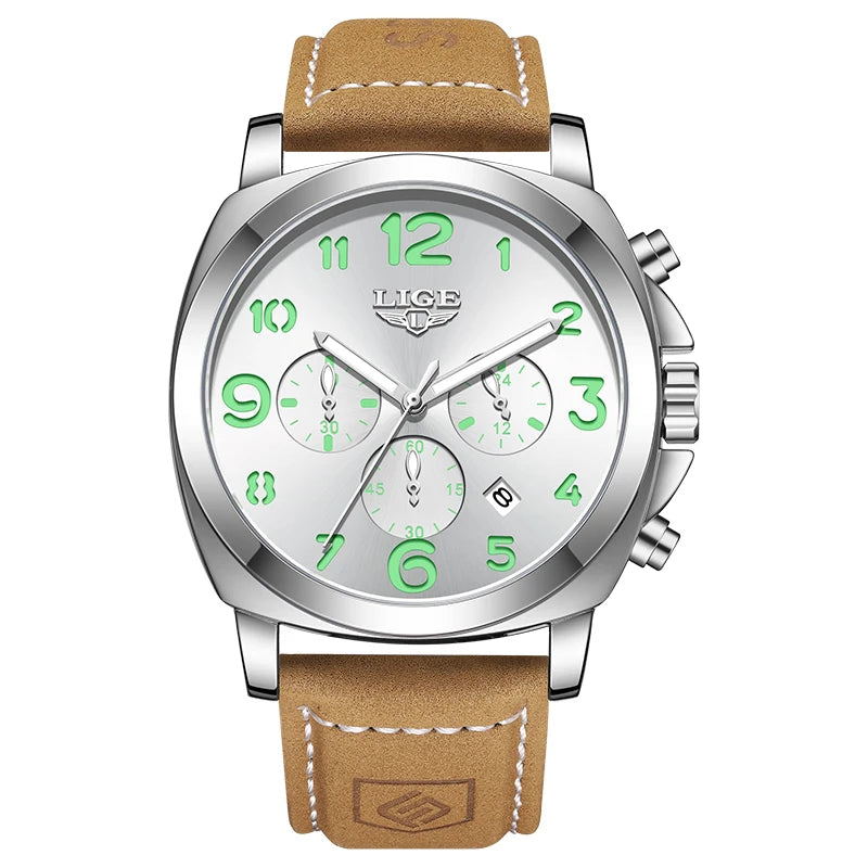 LIGE Luxury Chronograph Sports Watch