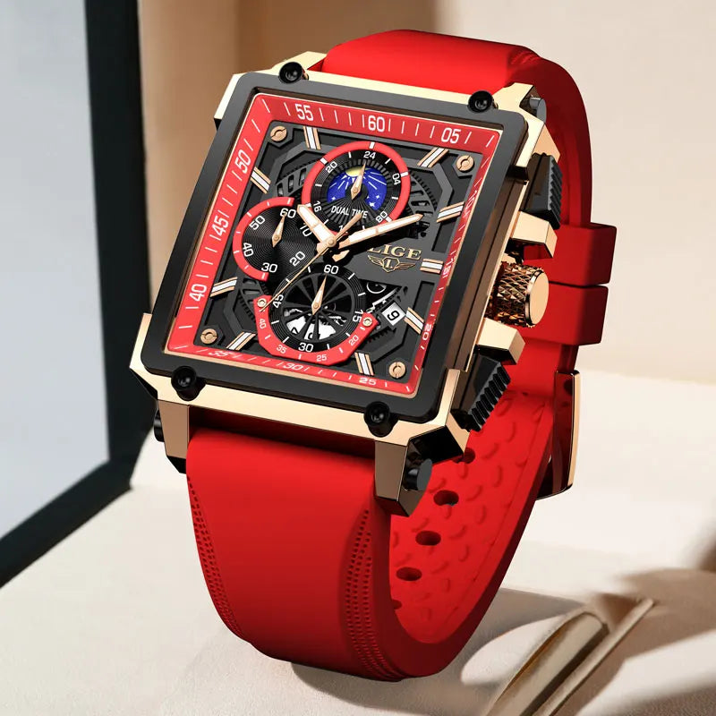 LIGE Chronograph Quartz Watch – Premium Sports Edition