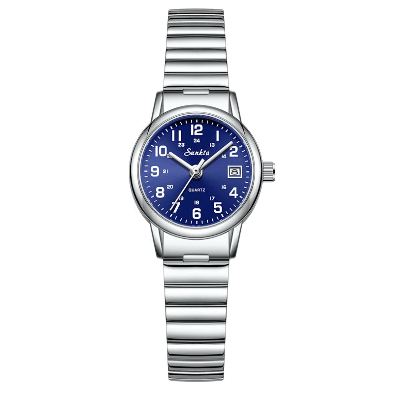 SUNKTA Women's Golden Stainless Steel Watch
