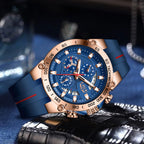 LIGE Men's Military Sports Chronograph Watch