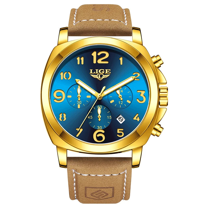 LIGE Luxury Chronograph Sports Watch