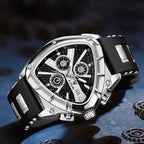 LIGE Men's Triangle Sports Chronograph Watch
