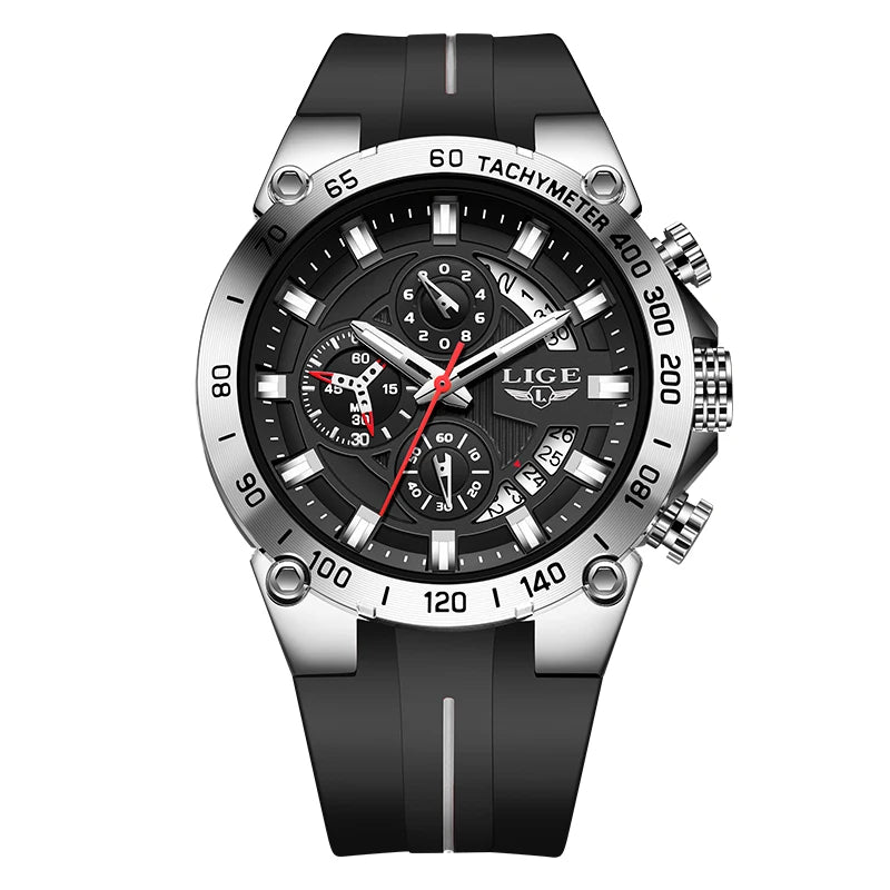LIGE Men's Military Sports Chronograph Watch