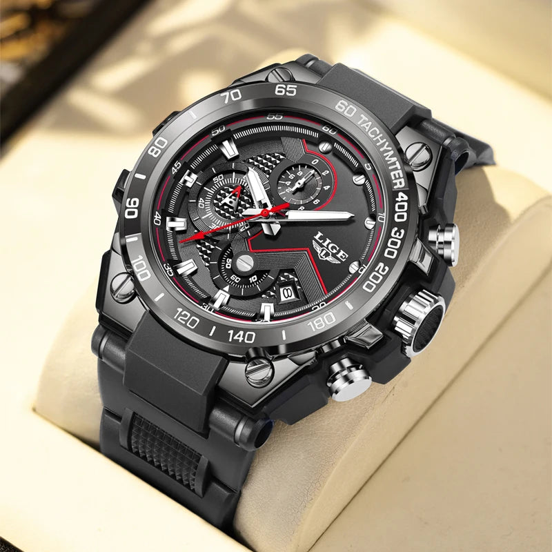 LIGE Tactical Sports Chronograph Watch