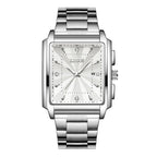 LIGE Luxury Square Sports Watch – Gold Stainless Steel