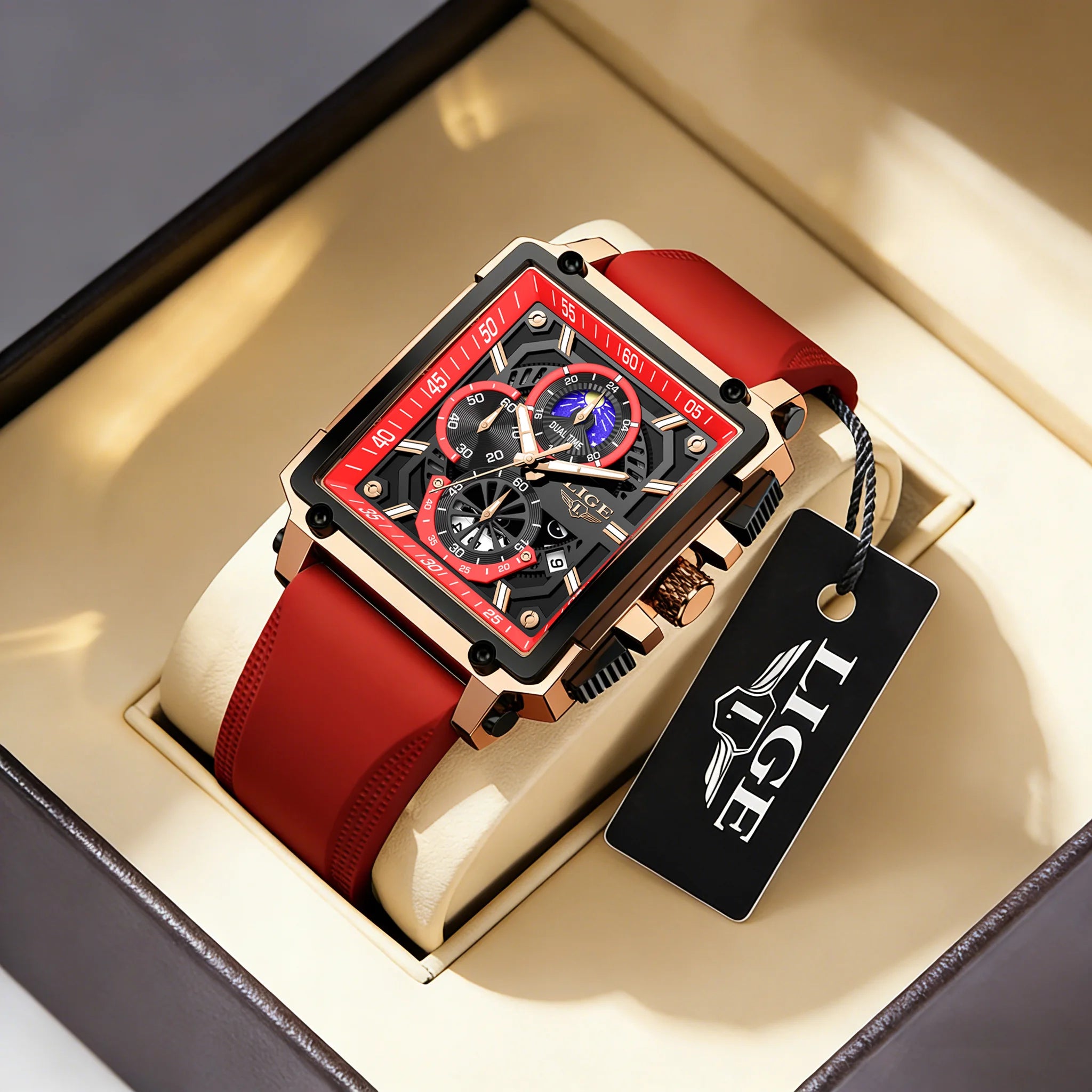 LIGE Chronograph Quartz Watch – Premium Sports Edition