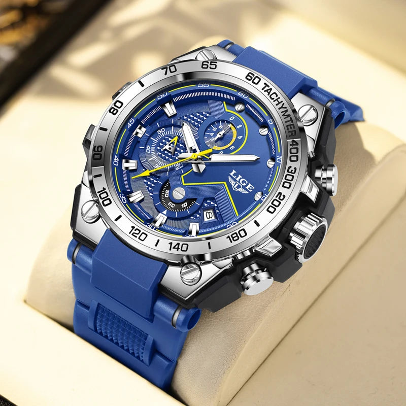 LIGE Tactical Sports Chronograph Watch