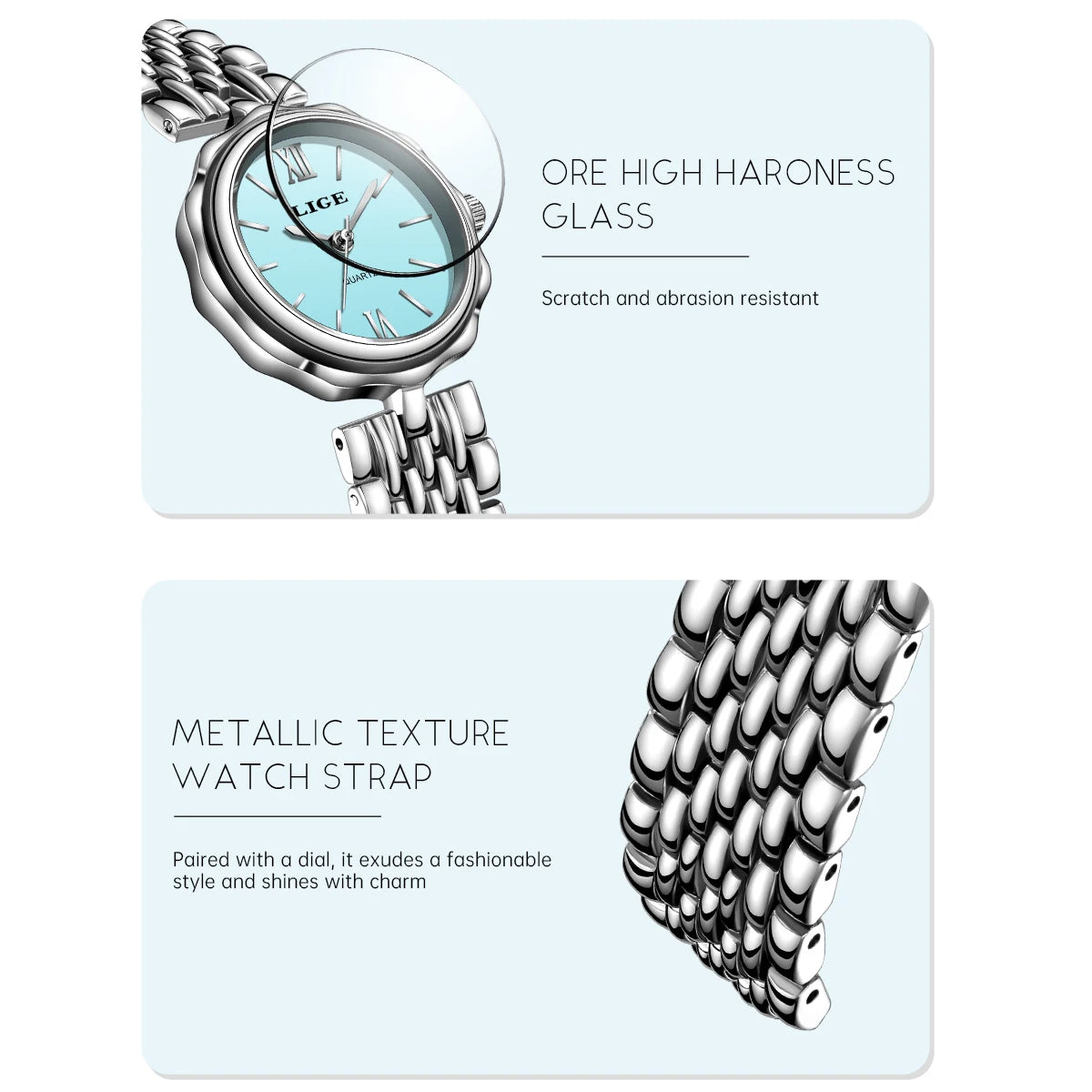 LIGE™ Elegance Square Watch