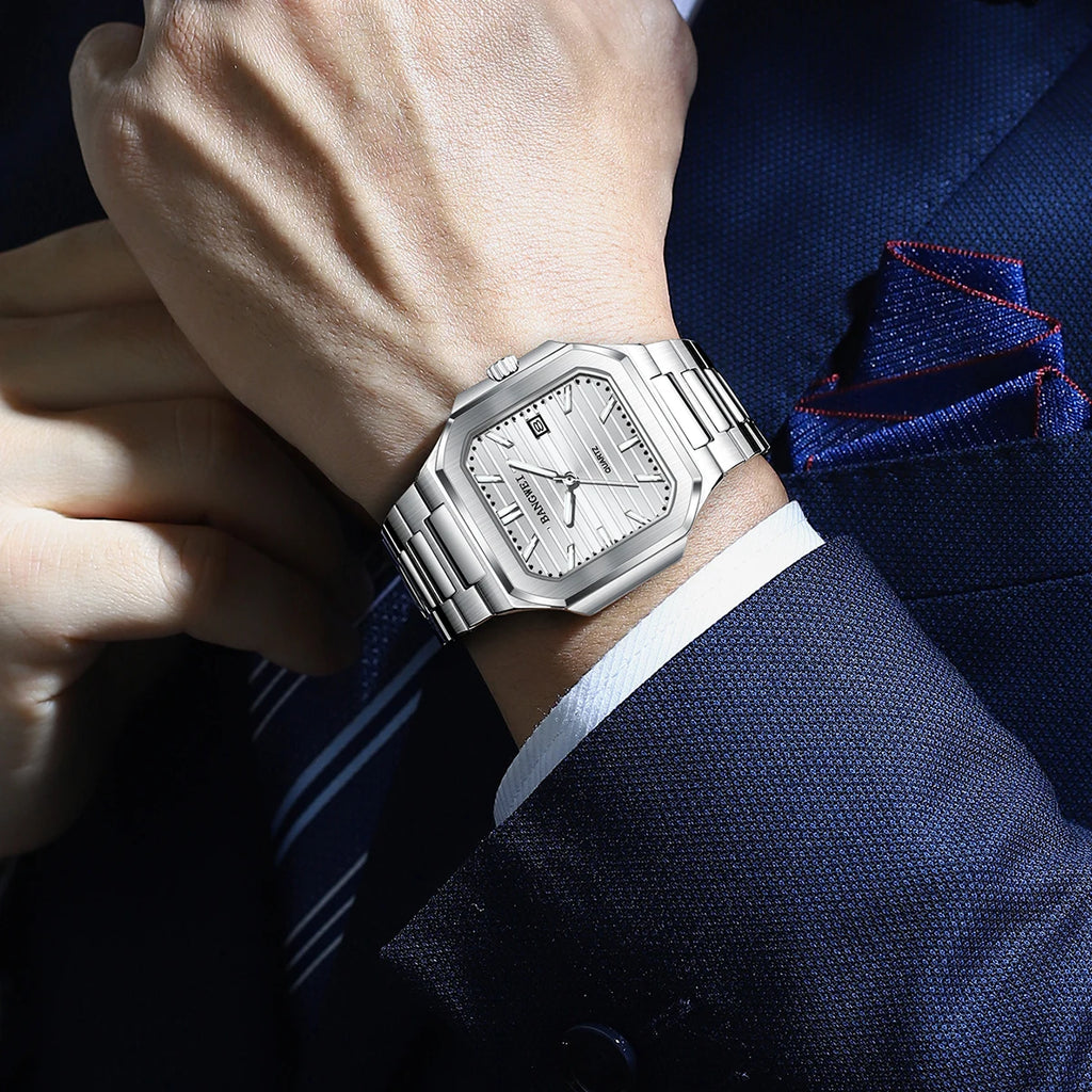 BANGWEI™ Classic Business Quartz Watch – Stainless Steel Edition