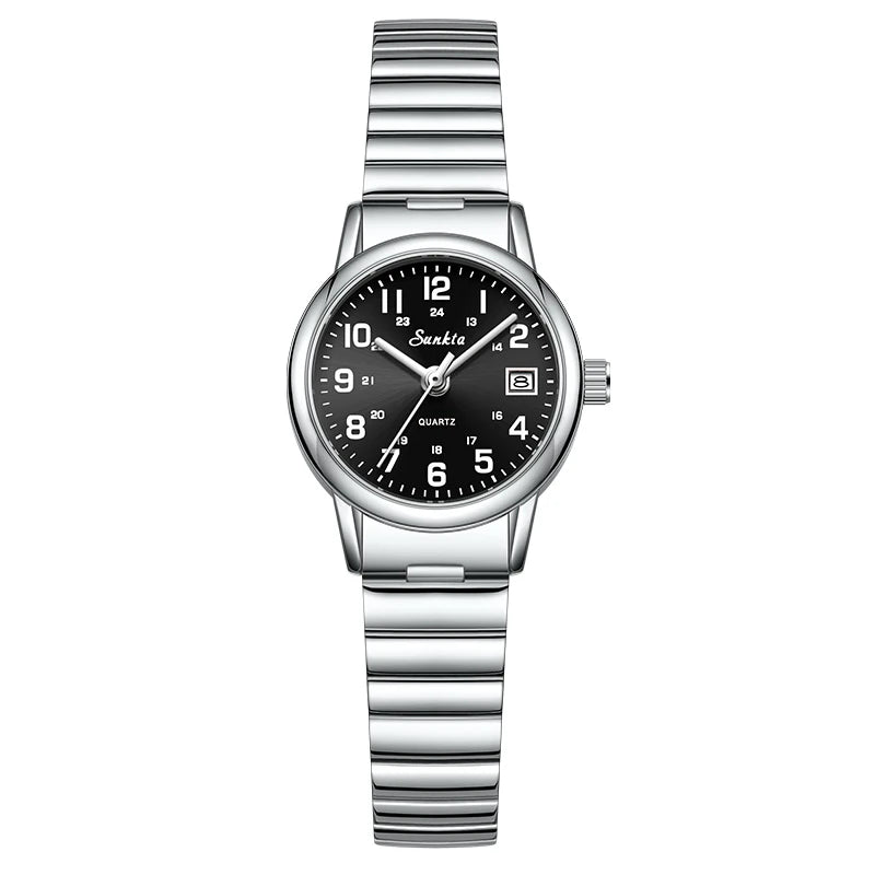 SUNKTA Women's Golden Stainless Steel Watch