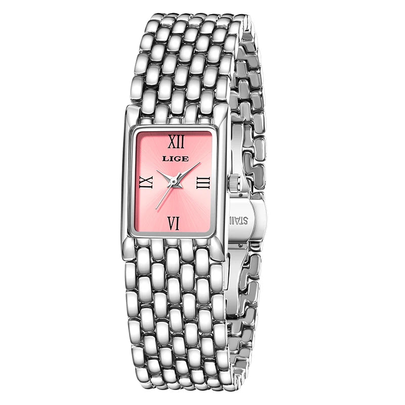 LIGE Women's Golden Steel Bracelet Watch