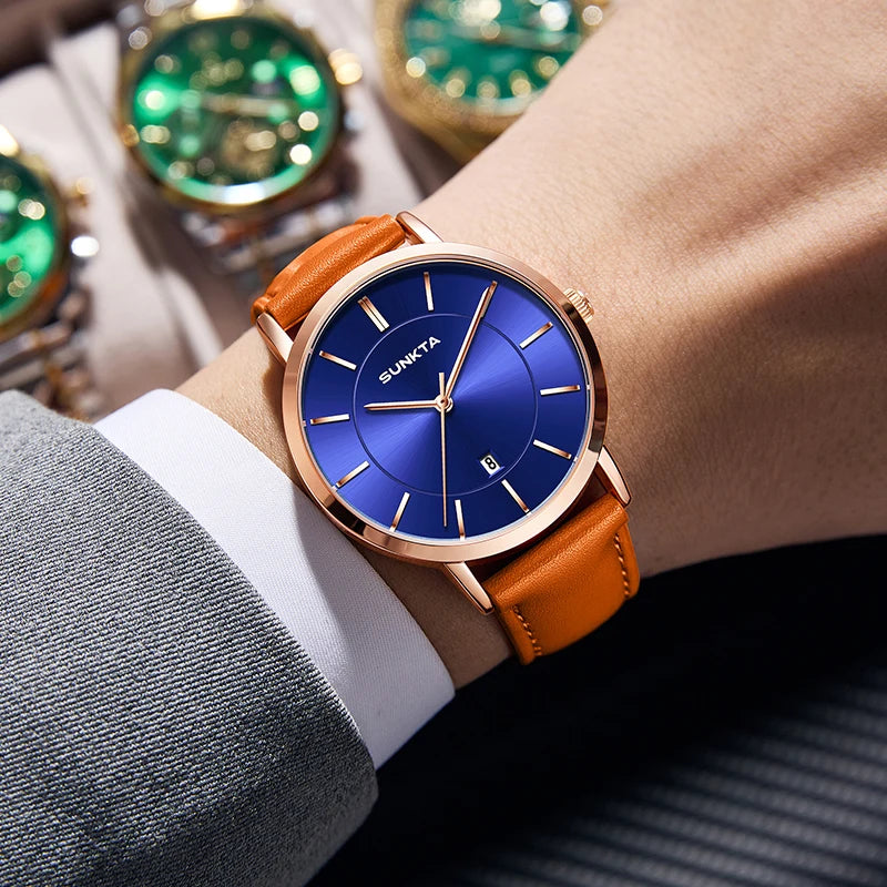 SUNKTA Quartz Business Watch – Premium Waterproof Edition