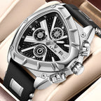 LIGE Men's Triangle Sports Chronograph Watch