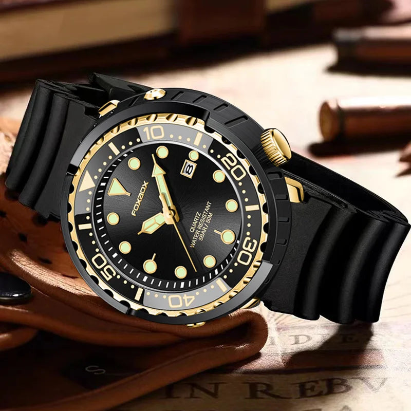 Men’s Chronograph Sport Watch – 50M Waterproof Silicone Edition