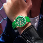 LIGE Men's Silicone Strap Chronograph Watch