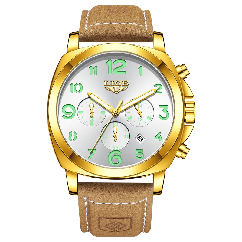 LIGE Luxury Chronograph Sports Watch