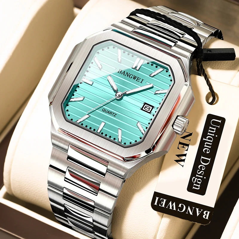 BANGWEI™ Classic Business Quartz Watch – Stainless Steel Edition