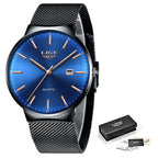 LIGE Ultra-Thin Business Quartz Watch
