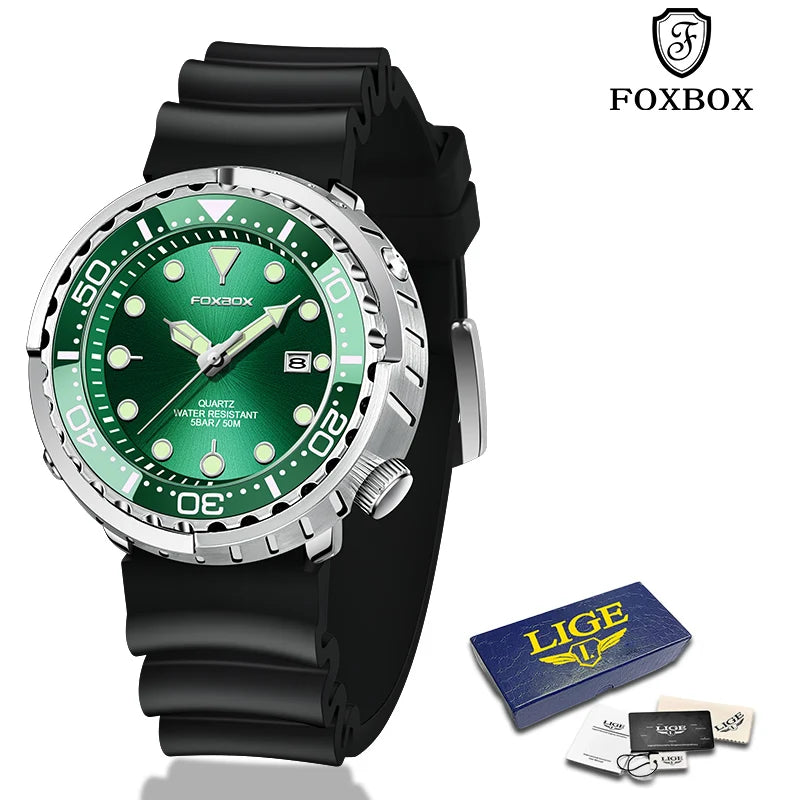 Men’s Chronograph Sport Watch – 50M Waterproof Silicone Edition