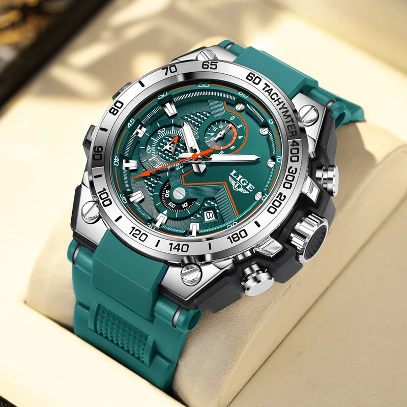 LIGE Tactical Sports Chronograph Watch
