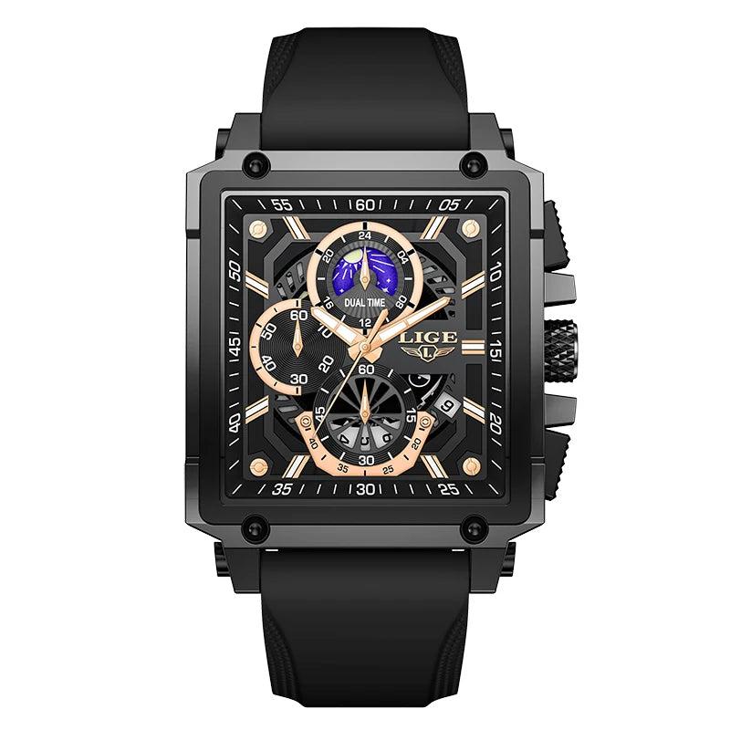LIGE Chronograph Quartz Watch – Premium Sports Edition