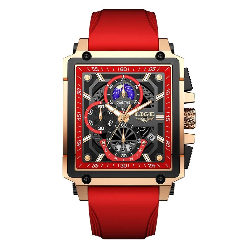 LIGE Chronograph Quartz Watch – Premium Sports Edition