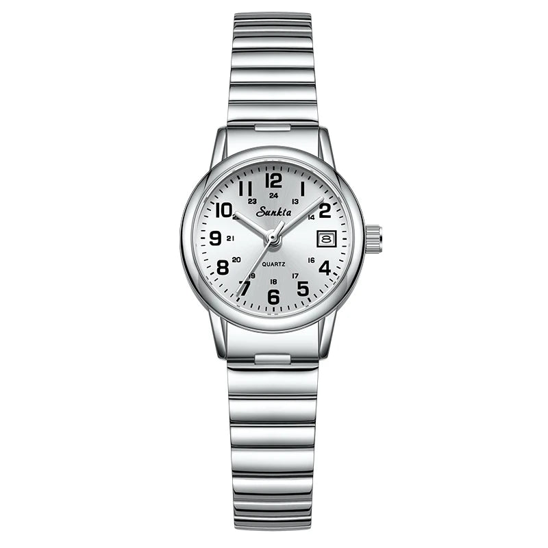 SUNKTA Women's Golden Stainless Steel Watch