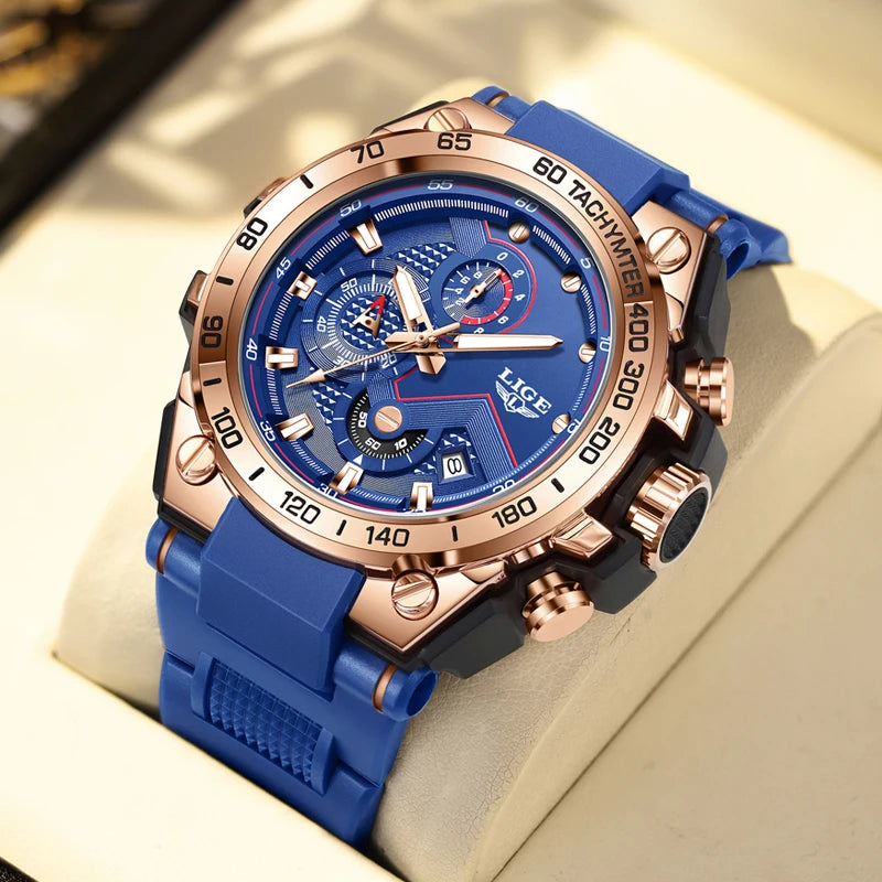 LIGE Tactical Sports Chronograph Watch