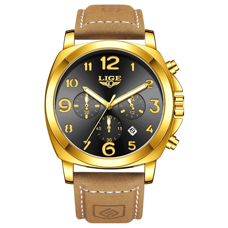 LIGE Luxury Chronograph Sports Watch