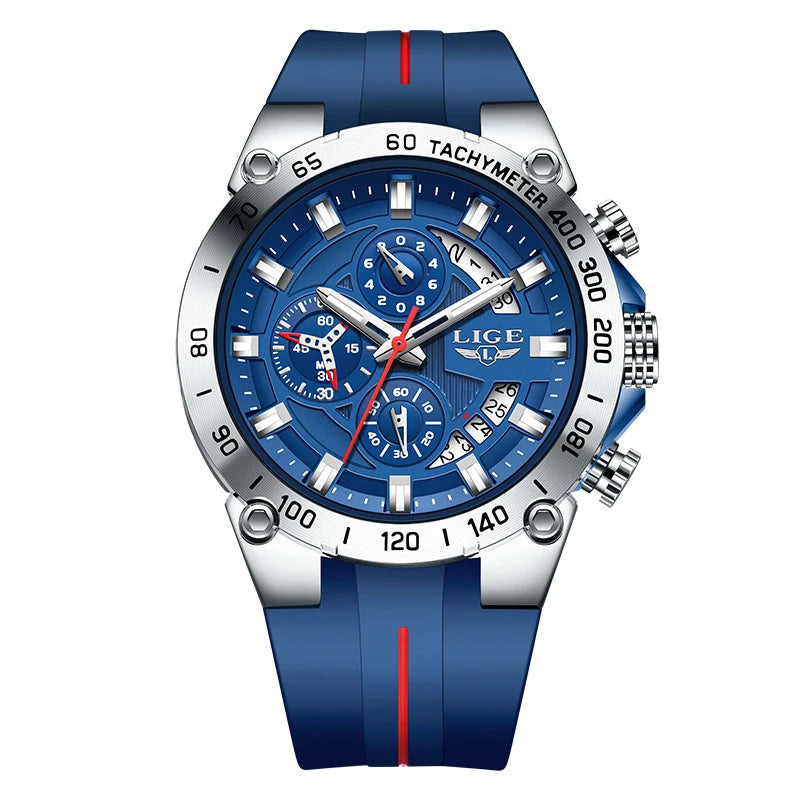 LIGE Men's Military Sports Chronograph Watch