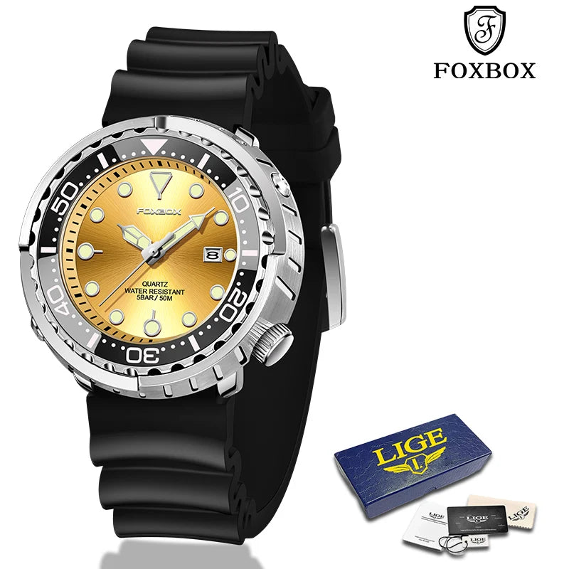 Men’s Chronograph Sport Watch – 50M Waterproof Silicone Edition