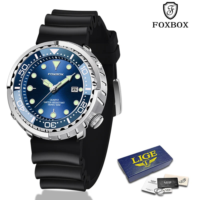 Men’s Chronograph Sport Watch – 50M Waterproof Silicone Edition